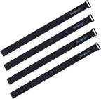 Extra Large 4 Pack 2 x 60 Inches Hook and Loop Strap, Reusable Fastening Cable Tie Down Straps by Wisdompro - Reusable, Durable Functional Cinch Cable Straps for Your Home, Office, Workspace