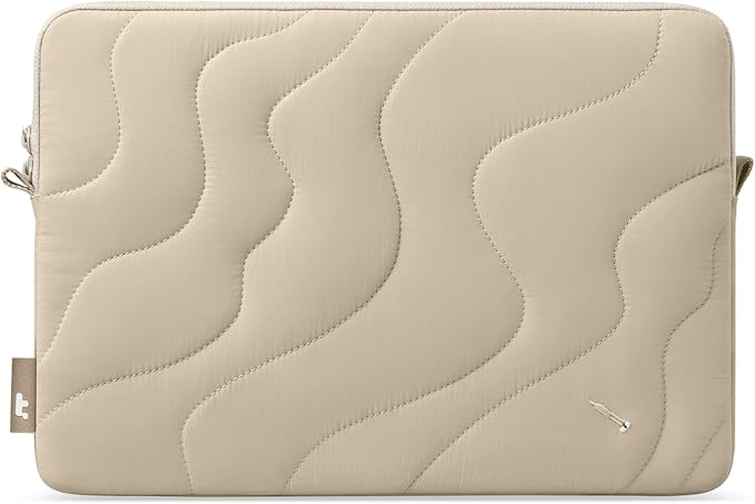 tomtoc 360 Protective Puffy Laptop Sleeve for 16-inch MacBook Pro M4/M3/M2/M1 Pro/Max A3403 A3186 A2991 A2780 A2485 2024-2019, Quilted Design Soft Cute Puffer Bag Laptop Case for Dell XPS 16 Laptop