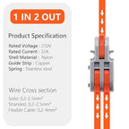 20Pcs Lever Wire Connectors, 1 in 2 Out DIY Mini Splicing Compact Splitter Docking Terminal Block Electrical Connectors, 24-12 AWG