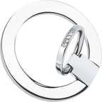 Magnetic Phone Grip for MagSafe, EI Sonador Magnet Phone Ring Holder, Removable, Compatible with iPhone 14 Plus 13 12 Pro Max Mini (Diamond Silver)