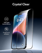 ESR 3 Pack 9H+ Glass for iPhone 13 Pro Max/iPhone 14 Plus Screen Protector, [Military Grade Shatterproof & Longest Durable] Armorite Ultra-tough Full Coverage Tempered Glass with UltraFit Tray