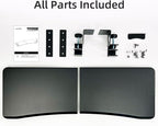 suptek Large Keyboard Tray Under Desk Pull Out with C Clamp Mount, Computer Keyboard & Mouse Tray, 34 (38 Including Clamps) x 11.8 inch Slide-Out Platform Computer Drawer for Typing, Black, DSF1LB