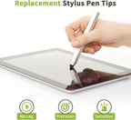 MECCANIXITY 20Pcs Replacement Stylus Pen Tips 5mm Conductive Capacitive Touch Screen Pens Tips Silicone Rubber, Black