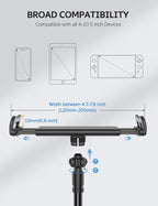 SHAWE Gooseneck Tablet Holder Phone Stand, Flexible Tablet Mount for Bed, 360 Adjustable Lazy Arm Holder Clamp Mount for iPad Air Pro mini, Samsung Galaxy Tabs, iPhone, Switch, 4.0~10.5" (Black)