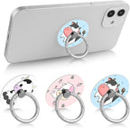 Bonoma Phone Ring Stand, 3 Pack Cute Cow 360 Degree Rotation Finger Grip Stand Holder Compatible with Smartphones and Tablets