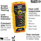 Klein Tools VDV026-813 RJ45 Ethernet Cable Tester and Crimper Kit, Pass-Thru Technology, Includes Connectors for Cat5e / CAT6 Data Applications, Pack of 50
