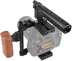 CAMVATE DSLR Camera Cage Top Handle Wood Grip Compatible for Sony Panasonnic - 1175