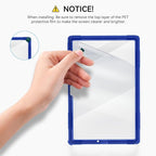 for Samsung Galaxy Tablet A8 Case 10.5 inch 2022 SM-X200/X205/X207 with Screen Protector [360 Rotating Stand] &Hand Shoulder Strap Shockproof Rugged Protective Cover|Red&Blue