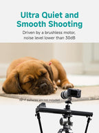 Accsoon Toprig Motorized Camera Slider, 24''/60cm Electric Video Slider with App/Button Control, 120° Panoramic Shooting, Time-Lapse/Loop Mode/Speed Konb, Compatible with DSLR,GoPro,Insta360,Phone