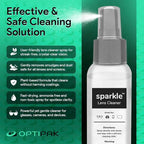 Sparkle Anti-Reflective Lens Cleaner Spray kit | (2) 1oz Glasses Cleaner Spray + (2) Microfiber Cloth for Eyeglasses, Sunglasses, Lenses, Screens and Camera Cleaning Kit (4 Piece Set)