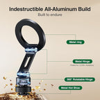 elitehood Magsafe Phone Tripod Mount Adapter with 360° Rotatable Cold Shoe & 1/4” Screw, Magnetic Camera Phone Mount, Aluminum iPhone Holder for Tripod Camera Video Recording Live Streaming Vlogging