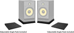 Rockville Pair Iso-8 Studio Monitor Isolation Pads for 8" Speakers, High-Density Acoustic Foam, Angle Adjustable, Reduces Vibrations, for Home Studio Recording Monitors