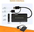 J-Tech Digital USB C to HDMI Adapter 4K 30Hz 1080P 60Hz, Dual Monitor Adapter USB-A or USB-C in, USB Powered, Mirror Extend Rotation Clamshell Modes [JTD-USB-2HDMI]