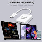 USB C to SD Card Reader, BorlterClamp Type C to SD/Micro SD Memory Card Reader Adapter Compatible with MacBook, Laptops, Tablets, Smartphones