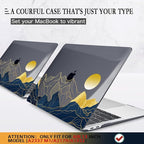 CISSOOK for MacBook Air 13 Inch Case A2337 M1 A2179 A1932 Model 2021-2018 Released, 13 inch Hard Shell Cover with Keyboard Cover for MacBook Air 13 M1 Case with Touch ID - Mountain & Raised Sun