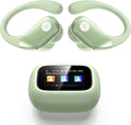 Wireless Earbuds, ANC Noise Cancelling Sport Ear Buds with Multifunctional Touch Screen, Bluetooth 5.4 Headphones, Bass Stereo Sound, 5 EQ Over The Ear Earbuds for Sports/Workout/Gym-Green
