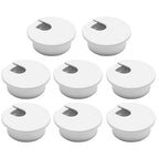 Desk Grommet 1-3/8" (35 mm), Desk Cord Hole Cover, Cable Grommet ABS Plastic, Desk Hole Grommet for Office and Home Table Cable, Detachable Cable Cord Organizer (White 8 Pcs)
