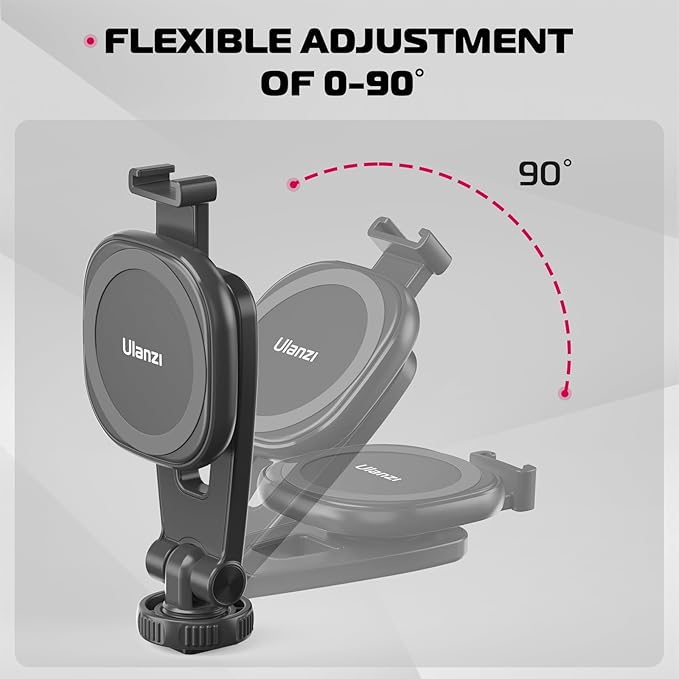 ULANZI Magnetic iPhone Tripod Mount MA23, Magnet Phone Holder Adapter Tripod Attachment Compatible with MagSafe Only for iPhone 12 13 14 15 16 Plus Pro Max All Series