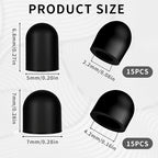 30PCS Rubber Tips for Stylus Pens, 2 Size 0.2'' & 0.28'' Replacement Nibs for Touch Screen Pen & No Scratches Soft Sensitivity Stylus Ends Replacement Tips for Stylus Pens
