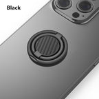 Phone Grip, Phone Ring Holder Finger Kickstand, Adjustable Metal Cell Phone Rings Gripper Stand Work with Magnetic Car Mount for iPhone Samsung &Other Phones - Black Weave