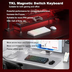 Hyekit x MCHOSE Jet 75 75% Wired Magnetic Switch Mechanical Gaming Keyboard, Rapid Trigger Hall Effect Keyboard, Hyper-Fast Adjustable Actuation, 8K Hz Polling Rate, RGB HotSwap, for PC/Mac, Black