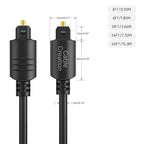 CableCreation Optical Audio Cable, [2-Pack] 3 Feet Fiber Optic Cable [S/PDIF] with Gold Plated for Home Theater, Sound Bar, TV, PS4, Xbox, VD/CD Player, Blu-ray Players, Game Console& More, 0.9M