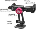 ULANZI MA51 Metal Phone Tripod Mount, Phone Clamp with Arca UKA Base, Cold Shoe, Arri Locating Holes, 360° Swivel 180° Tilt, Cell Phone Holder Compatible with iPhone 17 16 15 14 Samsung Cell Phone
