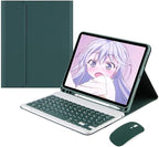 Keyboard Case for iPad Air 11 inch (M3 2025/M2 2024) with Mouse, Case for iPad Air 5th/4th Gen with Keyboard Cover with Pencil Holder, Teal