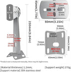 ZT-NET Security Camera Corner Pole Mounting Bracket Stainless Steel Mount with Extension Arm for Surveillance Systems Compatible with CCTV IP Cameras Indoor and Outdoor (Not Included Camera
