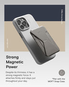 MOFT Magnetic Wallet Stand Compatible with iPhone 16/15/14/13/12 Series, Angle Adjustment & Magsafe Compatible MOVAS Phone Stand,Taupe