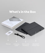 EIP Bluetooth Keyboard Case for iPad 10.2 inch (7th/8th/9th Gen) & iPad Air 10.5 inch (3rd Gen), 10.2 "Magnetic Detachable Cover with Trackpad, 7-Color Backlit Keys, Slim Protective Smart Case