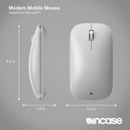 Incase Modern Mobile Mouse – Designed by Microsoft – Lightweight, Precision Navigation, Right/Left Hand Use, Scroll Wheel, BlueTrack Technology, Wireless Bluetooth for Mac/Windows/8/10/11 (Platinum)