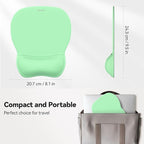 TECKNET Gel Mouse Pad with Wrist Rest, Ergonomic Office Mousepad with Wrist Support - Non-Slip & Smooth Surface Comfortable Desk Accessories Mat for Office, Gaming and Study - Green