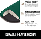 GORILLA GRIP Silky Gel Memory Foam Wrist Rest for Computer Keyboard, Mouse, Ergonomic Design for Typing Pain Relief, Desk Pads Support Hand, Arm, Mousepad Rests, Stain Resistant, 2 Piece, Hunter Green