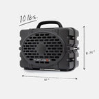Turtlebox Original Gen 3: Portable Outdoor Bluetooth Speaker – Ultra-Loud (120dB), Waterproof (IP67), Rugged, Impact-Resistant, 3-Day Battery | Party Mode: Unlimited Pairing Stereo, Gray/Gray