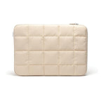 U Brands Nylon Puffer Large Laptop Case, 10.5" x 15", Computer Bag for MacBook Pro, MacBook Air, Chromebook, HP, Laptop Bag for Women, Sand Beige