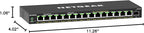 NETGEAR 16-Port PoE Gigabit Ethernet Easy Smart Managed Essentials Switch (GS316EP) - Managed, with 15 x PoE+ @ 180W, 1 x 1G SFP Port, Desktop or Wall Mount