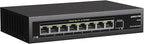 9 Port 2.5Gb Unmanaged Ethernet Switch with 8* 2.5G Base-T Ports, 1*10G SFP Ports, AUMOX PRO 60Gbps Switching Capacity Compatible with 100/1000/2500Mbps Plug and Play