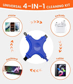Port Cleaner for iPhone, CODOGOY Charging Port Cleaning Kit with Brushes for Lightning Port & USB-C Phones, Earbuds - Blue