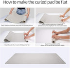 YSAGi Multifunctional Office Desk Pad, Ultra Thin Waterproof PU Leather Mouse Pad, Dual Use Desk Writing Mat for Office/Home (31.5" x 15.7", Grey)