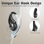 Open Ear Headphones,Over Ear Earbuds with Ergonomic Earhook,Bluetooth Headphones 5.4 with Smart Digital Display,40H Playtime,IPX6 Waterproof,Touch Control Operate Fit Cycling,Running,Workout(Black)