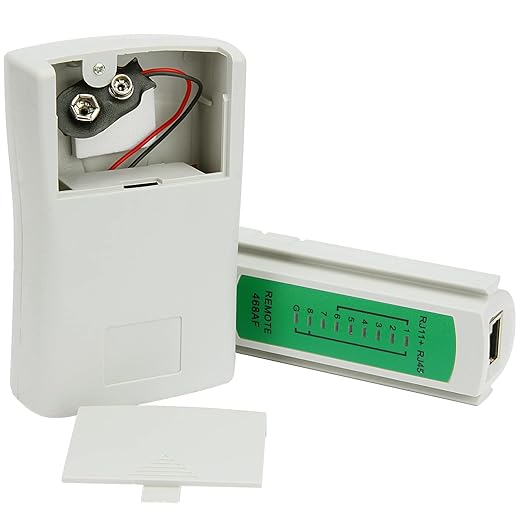 RJ45 Network Cable Tester with Mini Wire Stripper, Ethernet Cable Tester Tool for RJ11/RJ12/RJ45, Cat5e/Cat6/Cat7, POE Test, Continuity & Short Circuit Detector (Battery Not Included)