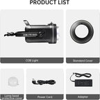 GVM 160W LED Video Light with Bluetooth Control, 5600K Photography Light, Studio Lighting Kit for Photography, Filmmaking, YouTube and Tiktok, 98100 lux/1.64ft, 12 Scene Modes, Lightweight