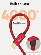 CableCreation 1FT USB C to Micro B Cable,10Gbps Speed External Hard Drive Braided,USB 3.1 Type C to Micro B Work for iPhone 15 Series,Seagate WD Westgate My Passport,MacBook Pro/Air, iPad/Tablet,Red