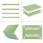 MOSISO Compatible with MacBook Air 13 inch Case 2025 2024 2023 2022 M4 A3240 M3 A3113 M2 A2681, Plastic Hard Shell&Keyboard Cover&Screen Film&Type C for MacBook Air 13.6 inch Case, Chartreuse