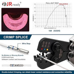 JRready M81824/1 Series Waterproof Heat-Shrinkable Splice Kit 100 Sets 20-16AWG Environmental Butt Splice with PVDF Tubes with ACT-232 Crimp Tool G411 Go-No Go Gauge ST6488-16-100