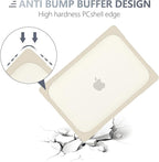 Batianda for M4 MacBook Air 13.6 inch Case 2025 2024 2022 Release Model A3240 A2681(M2) A3113(M3), Heavy Duty Shockproof Protective Hard Shell with Fold Kickstand & Keyboard Cover, Khaki