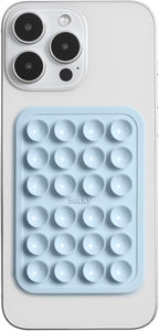 SUCKY Silicone Suction Phone Case Adhesive Octo Cup Buddy Mount - Anti-Slip Holder, Hands-Free Phone Accessory for iPhone & Android - Sticky Grip for Selfies, Videos - Baby Blue