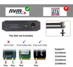CY External Oculink SFF-8612 SFF-8611 to M.2 NGFF M-Key to NVME PCIe SSD 2280 SSD Enclosure Adapter for Mainboard
