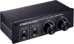 Volume Controller, Audio Volume Control Box, Passive Audio Volume Controller with Fully-Balanced & Single-Ended Mode XLR & RCA Interface for Home Stereo System Pre-Amplifier Speaker